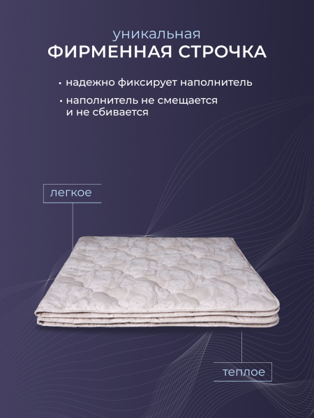 Одеяло ов шерсть (320) тк хлопковая стег (80/20)