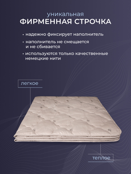 Одеяло верблюжья шерсть (320) тик (80/20),всесезонное