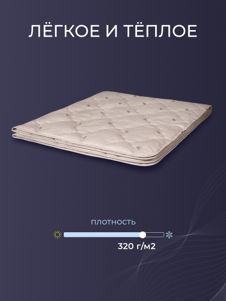 Одеяло верблюжья шерсть (320) тик (80/20),всесезонное