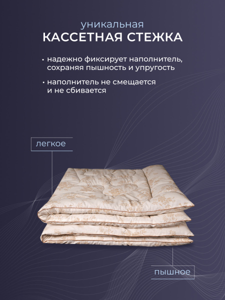 Одеяло ов шерсть (520) тк хлопковая (80/20)